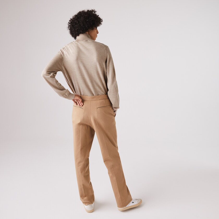 Suéteres Lacoste Masculino Bege Turtleneck Merino Wool AI2-10621Y0