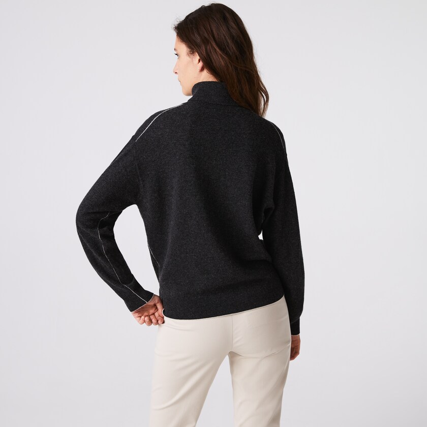 Suéteres Lacoste Feminino Cinzentas Turtleneck Wool IW3-28862T5