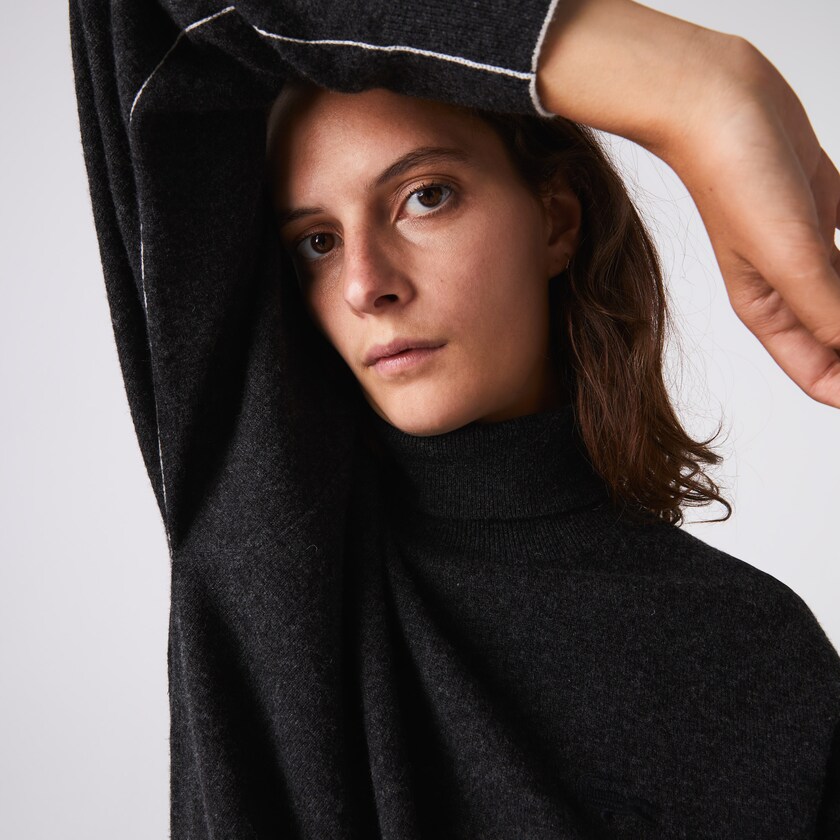 Suéteres Lacoste Feminino Cinzentas Turtleneck Wool IW3-28862T5