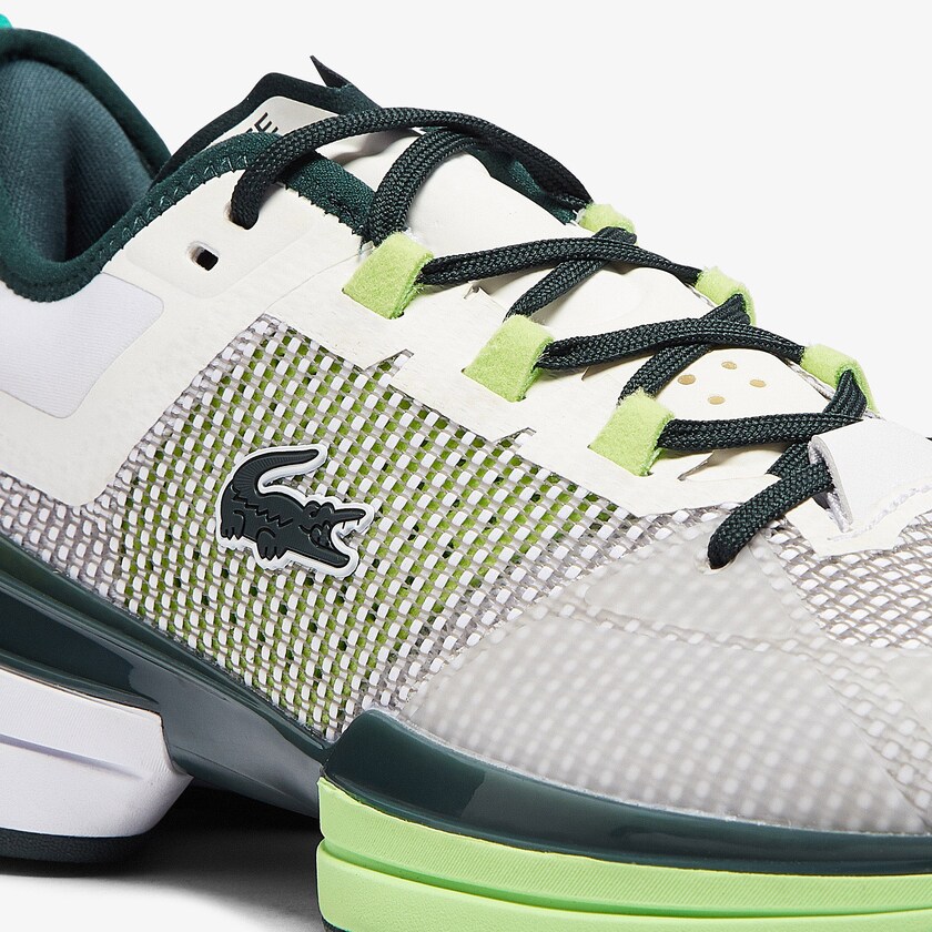 Tenis Lacoste Masculino Branco Verdes AG-LT 21 Ultra Textile LA4-65066A2