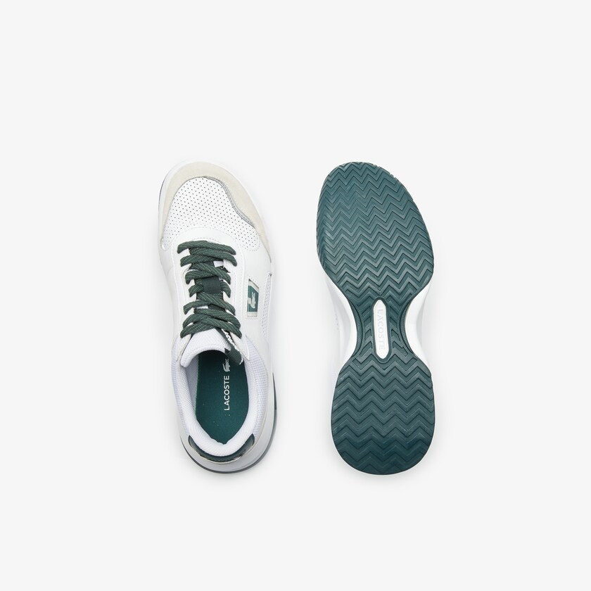 Tenis Lacoste Masculino Branco Verdes Escuro Ace Lift Colourblock Leather Reflective TS1-88028C0