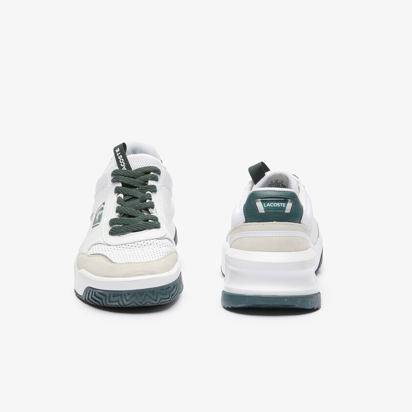 Tenis Lacoste Masculino Branco Verdes Escuro Ace Lift Colourblock Leather Reflective TS1-88028C0