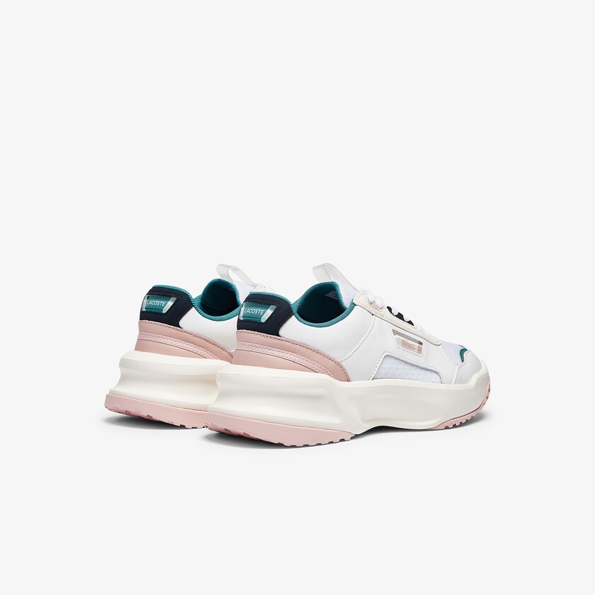 Tenis Lacoste Feminino Branco Rosa Ace Lift Leather NA1-58645R0