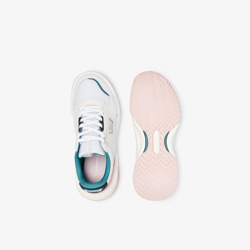Tenis Lacoste Feminino Branco Rosa Ace Lift Leather NA1-58645R0