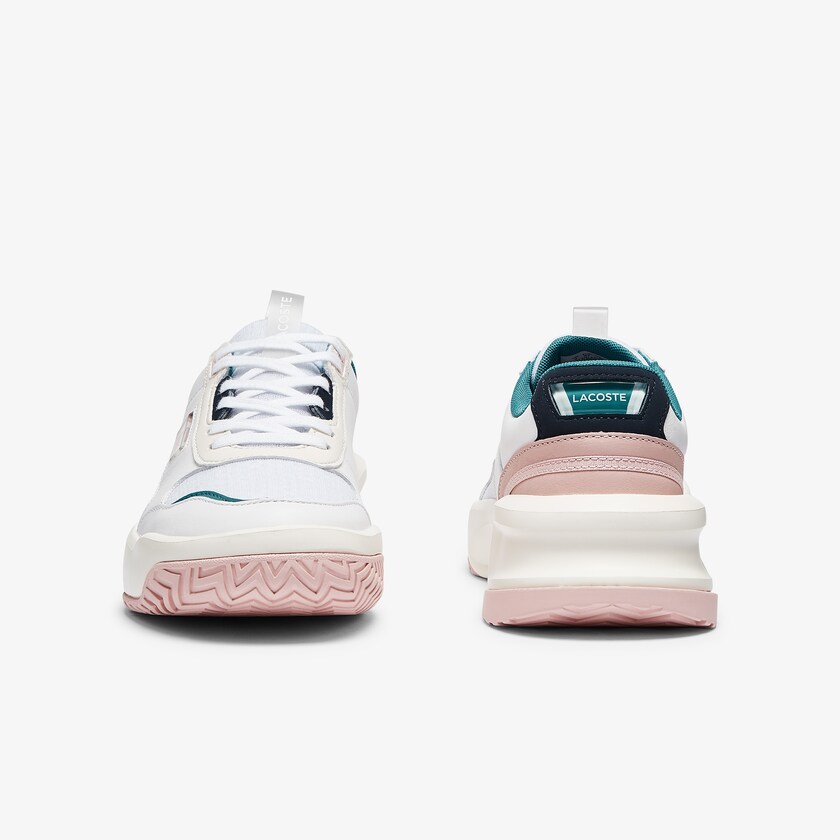 Tenis Lacoste Feminino Branco Rosa Ace Lift Leather NA1-58645R0