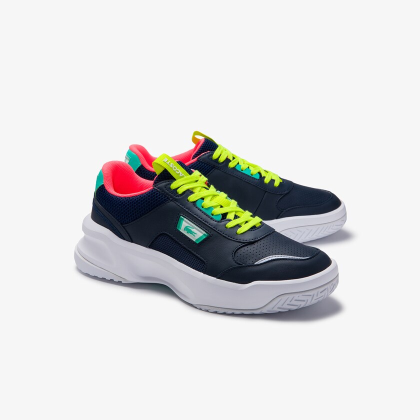 Tenis Lacoste Masculino Azul Marinho Turquesa Ace Lift Leather CW1-83248Z4