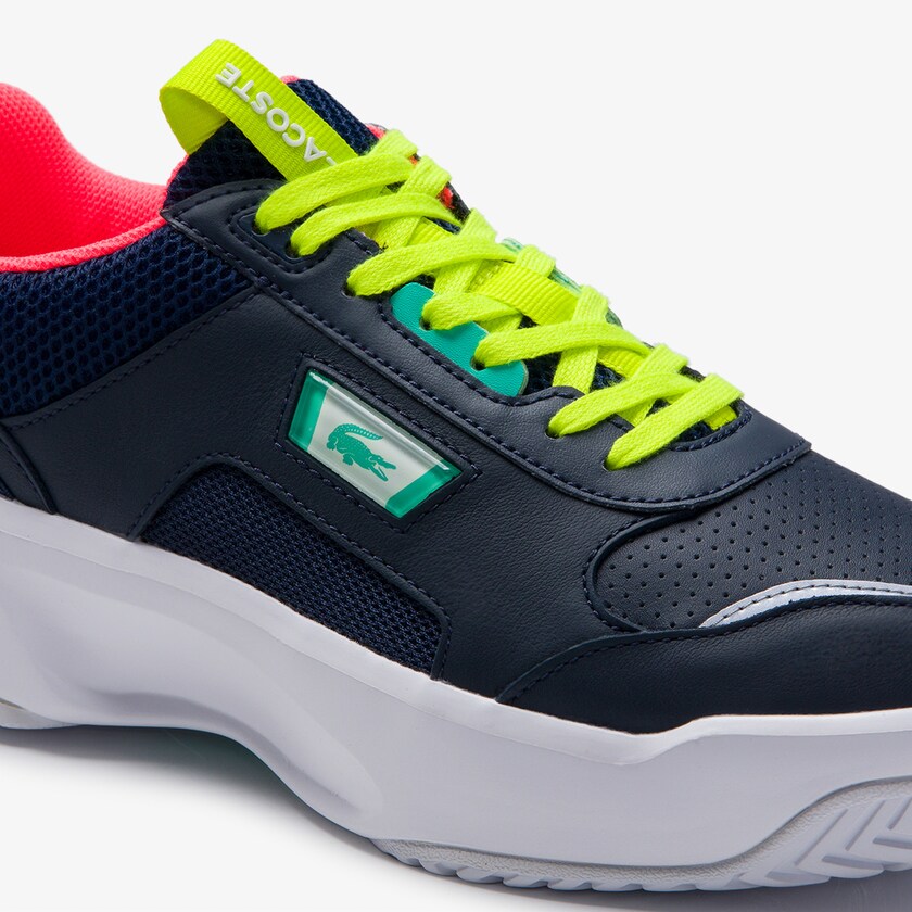 Tenis Lacoste Masculino Azul Marinho Turquesa Ace Lift Leather CW1-83248Z4