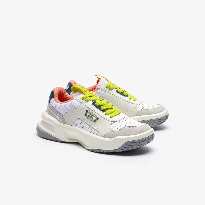 Tenis Lacoste Feminino Branco Luz Cinzentas Ace Lift Leather and Suede IO9-45034S3