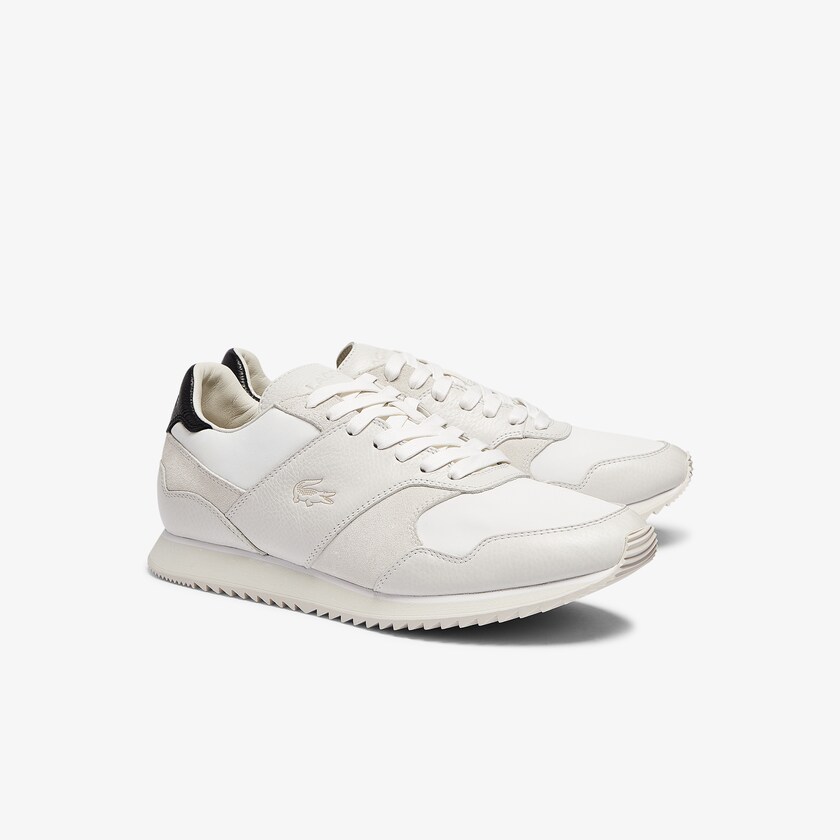 Tenis Lacoste Masculino Branco Pretas Aesthet Luxe Leather AJ0-98759Z8