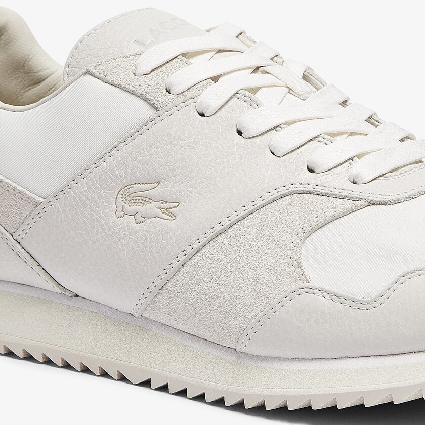 Tenis Lacoste Masculino Branco Pretas Aesthet Luxe Leather AJ0-98759Z8