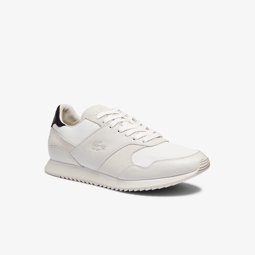Tenis Lacoste Masculino Branco Pretas Aesthet Luxe Leather AJ0-98759Z8