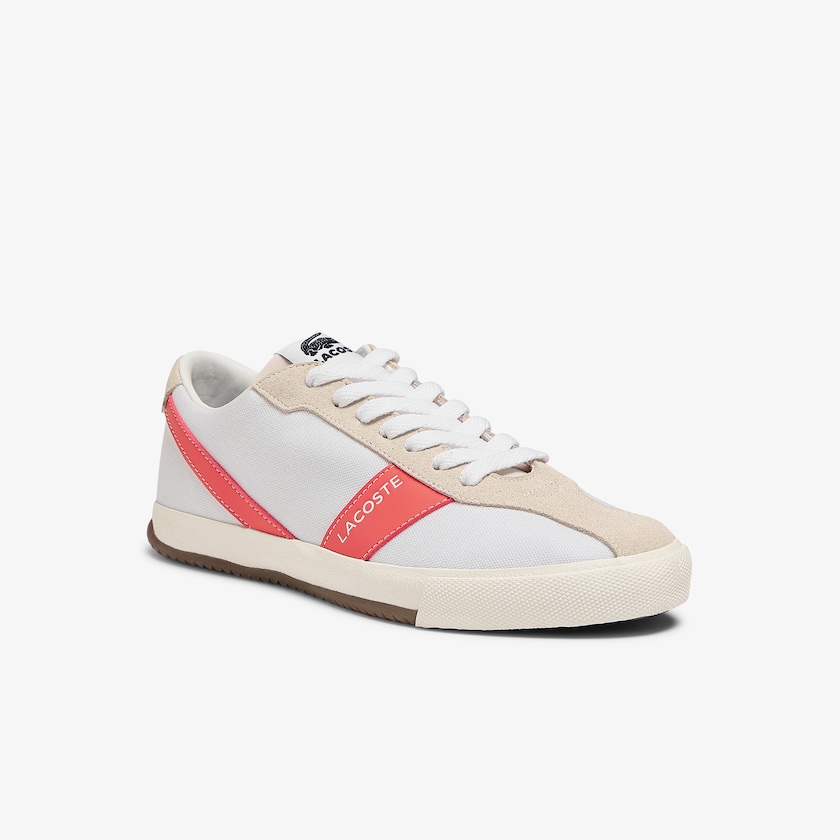 Tenis Lacoste Feminino Branco Bege Ball Net Canvas and Suede MC1-87408S6