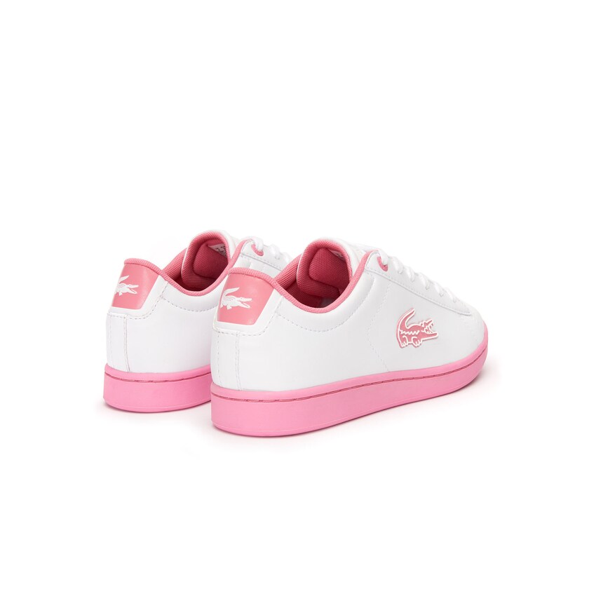 Tenis Lacoste Criança Branco Rosa Carnaby Evo Lace-up Synthetic KS1-45234F1