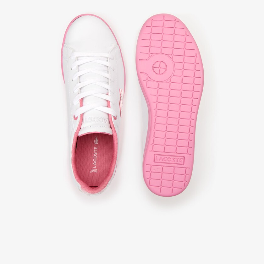 Tenis Lacoste Criança Branco Rosa Carnaby Evo Lace-up Synthetic KS1-45234F1