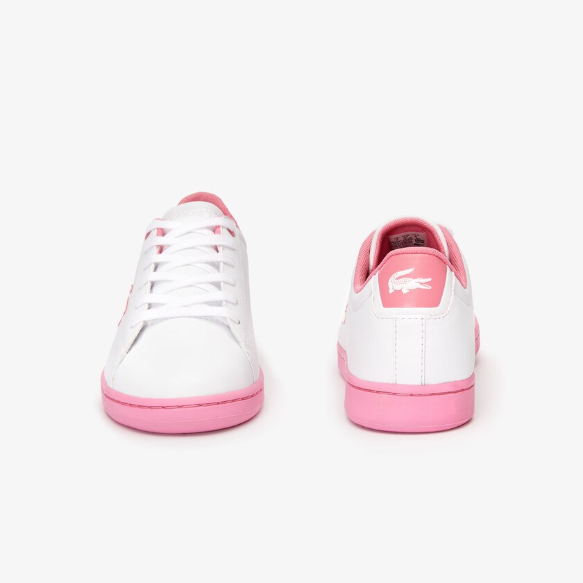 Tenis Lacoste Criança Branco Rosa Carnaby Evo Lace-up Synthetic KS1-45234F1