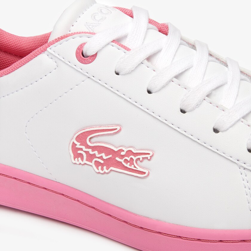 Tenis Lacoste Criança Branco Rosa Carnaby Evo Lace-up Synthetic KS1-45234F1