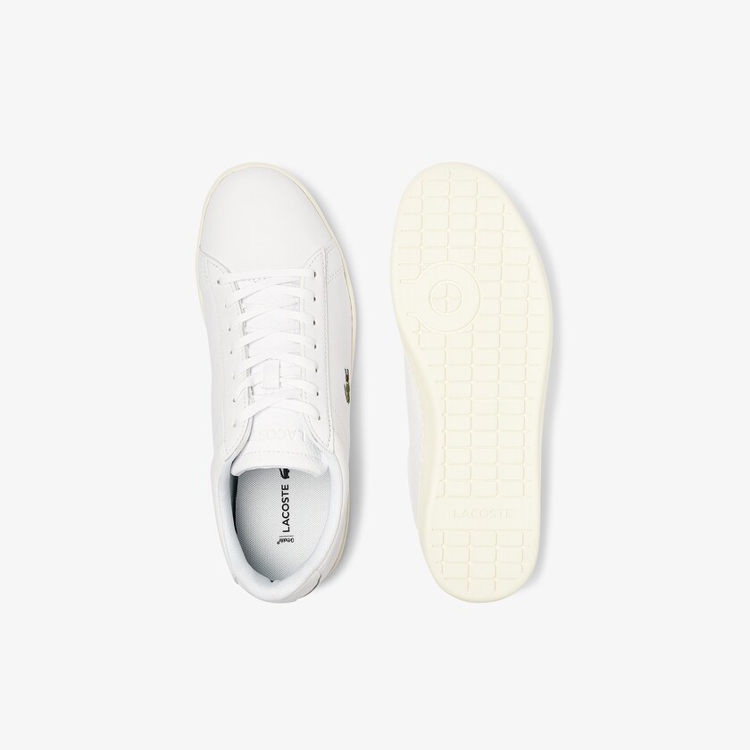 Tenis Lacoste Masculino Branco Cinzentas Carnaby Evo Leather Accent KP5-27732Y2