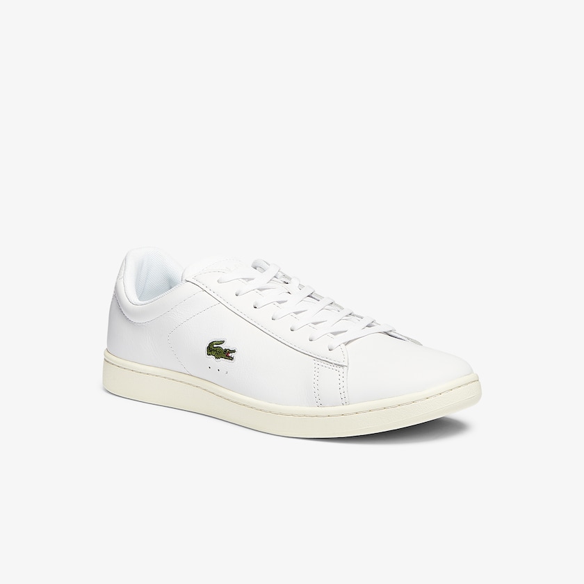 Tenis Lacoste Masculino Branco Cinzentas Carnaby Evo Leather Accent KP5-27732Y2