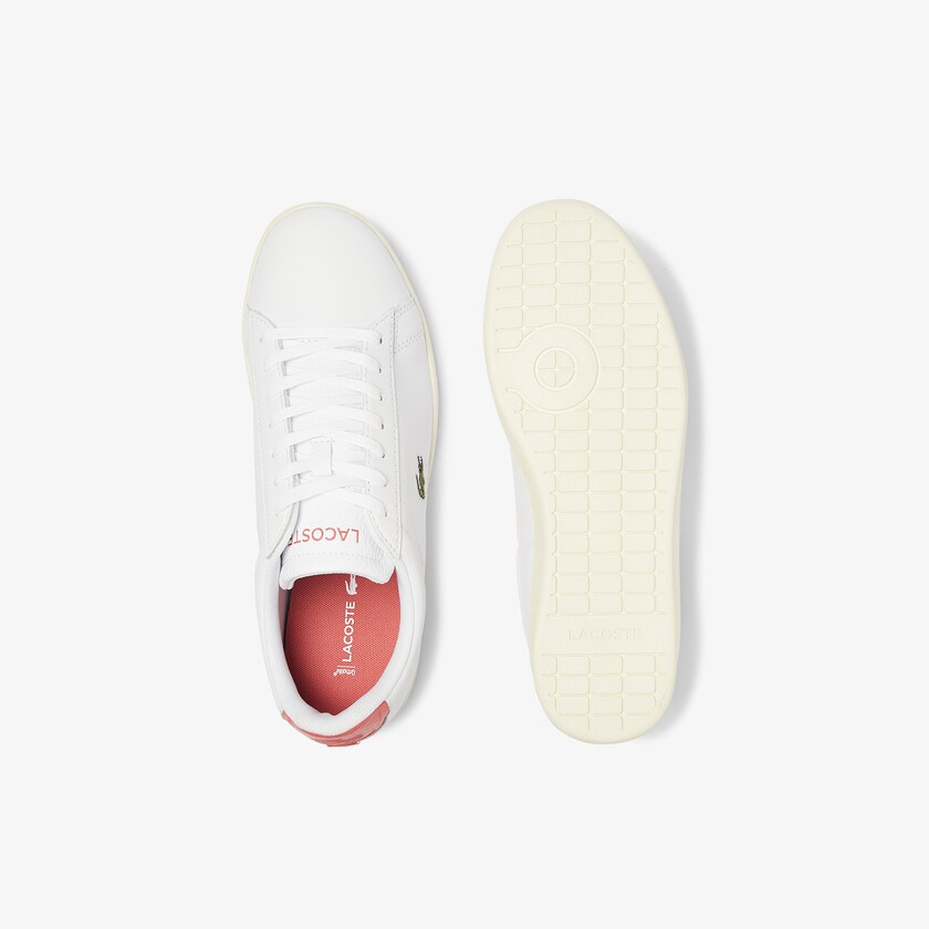 Tenis Lacoste Masculino Branco Bege Carnaby Evo Leather Accent GR0-43964Q2