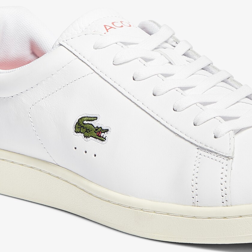 Tenis Lacoste Masculino Branco Bege Carnaby Evo Leather Accent GR0-43964Q2