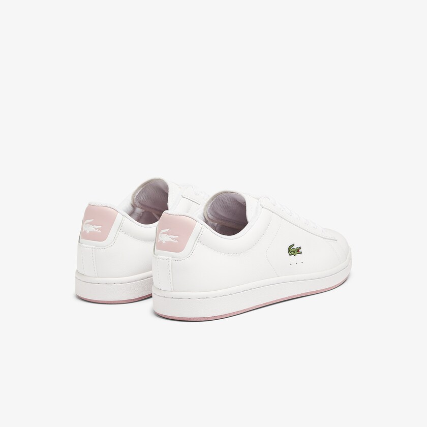 Tenis Lacoste Feminino Branco Rosa Carnaby Evo Leather MX3-98529F0