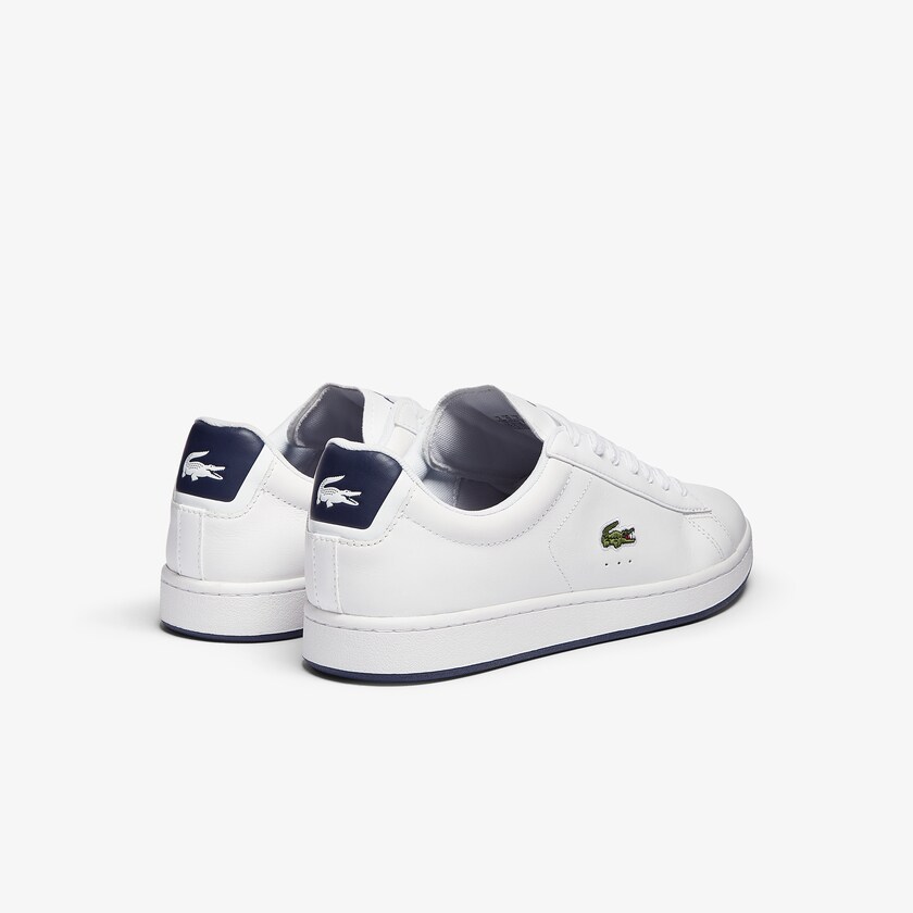 Tenis Lacoste Masculino Branco Azul Marinho Carnaby Evo Leather BG0-15201B9