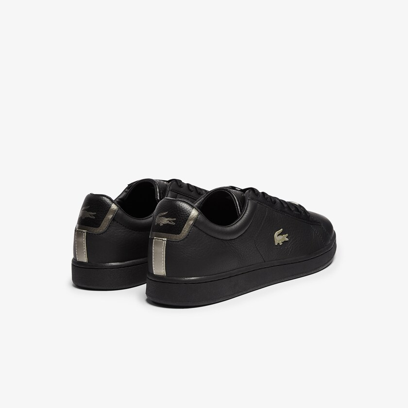 Tenis Lacoste Masculino Pretas Pretas Carnaby Evo Leather Platinum XN8-96849M1
