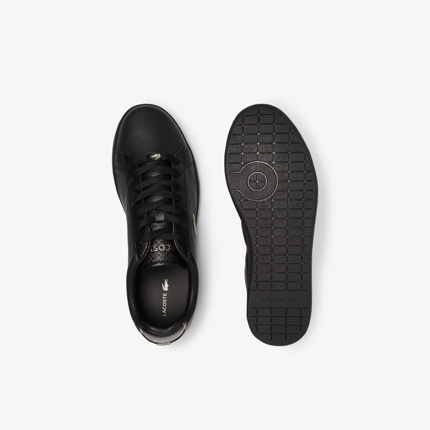 Tenis Lacoste Masculino Pretas Pretas Carnaby Evo Leather Platinum XN8-96849M1
