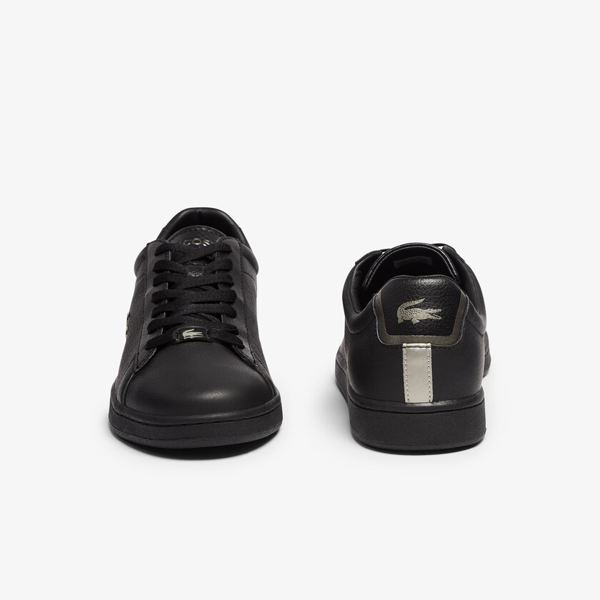 Tenis Lacoste Masculino Pretas Pretas Carnaby Evo Leather Platinum XN8-96849M1