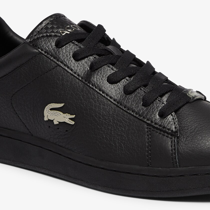 Tenis Lacoste Masculino Pretas Pretas Carnaby Evo Leather Platinum XN8-96849M1