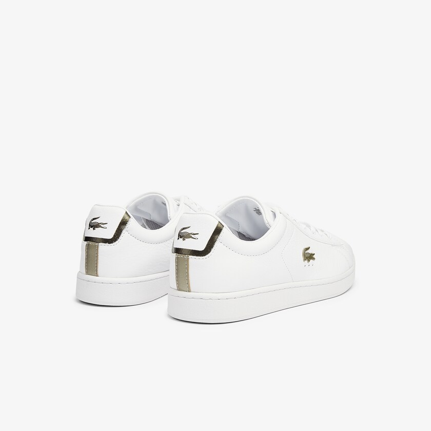 Tenis Lacoste Masculino Branco Branco Carnaby Evo Leather Platinum HW8-00070K9