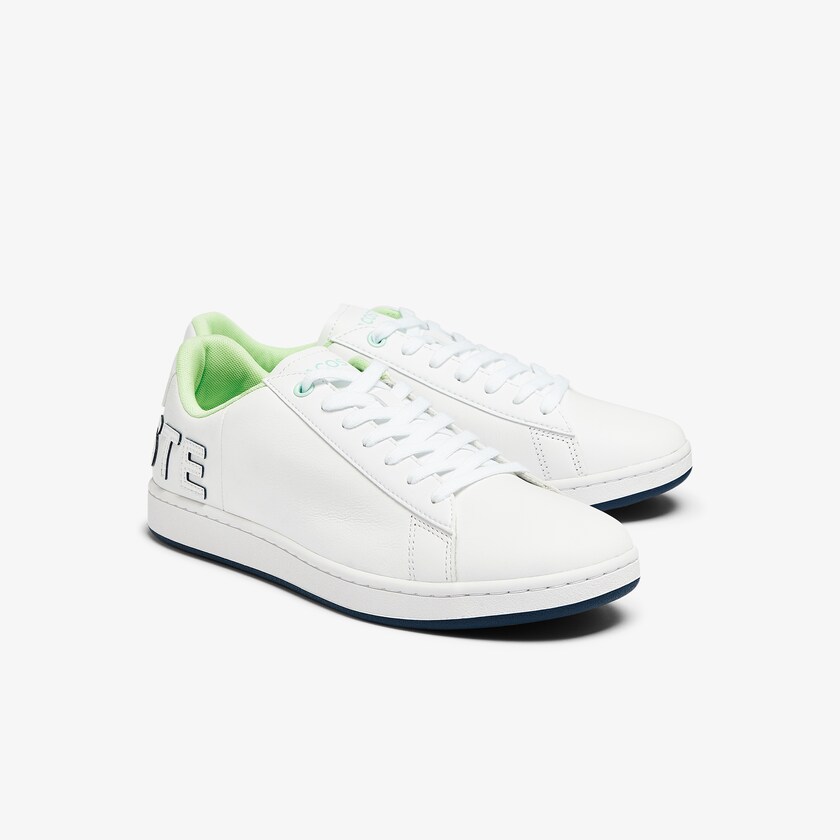 Tenis Lacoste Masculino Branco Azul Marinho Carnaby Evo Leather and Citrus Accent RO2-98059C8