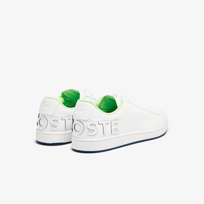 Tenis Lacoste Masculino Branco Azul Marinho Carnaby Evo Leather and Citrus Accent RO2-98059C8