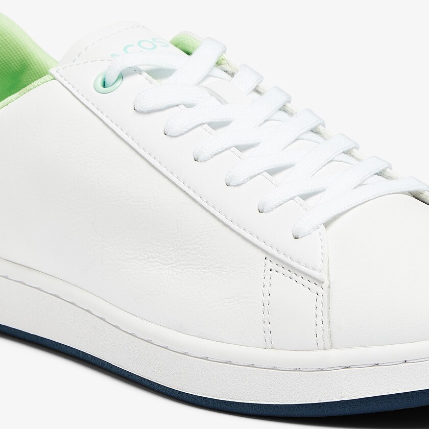 Tenis Lacoste Masculino Branco Azul Marinho Carnaby Evo Leather and Citrus Accent RO2-98059C8