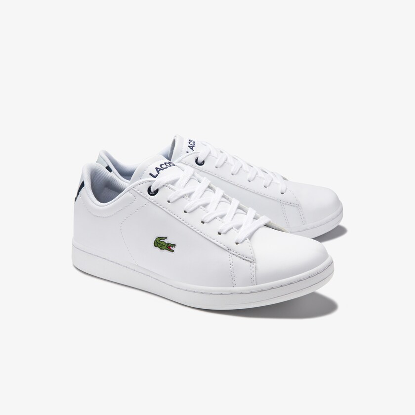 Tenis Lacoste Criança Branco Azul Marinho Carnaby Evo Mesh-lined Tonal Synthetic ZC8-82018V7