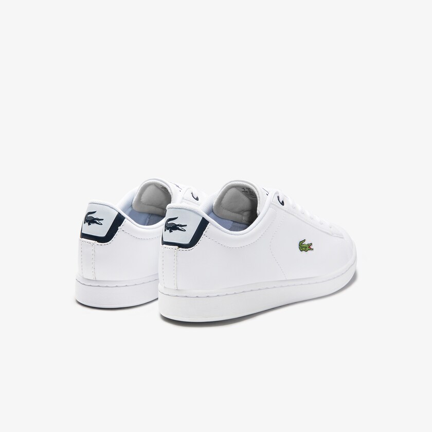 Tenis Lacoste Criança Branco Azul Marinho Carnaby Evo Mesh-lined Tonal Synthetic ZC8-82018V7