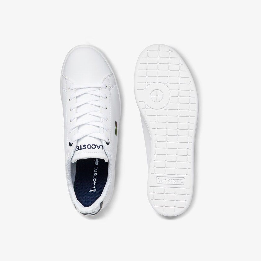 Tenis Lacoste Criança Branco Azul Marinho Carnaby Evo Mesh-lined Tonal Synthetic ZC8-82018V7