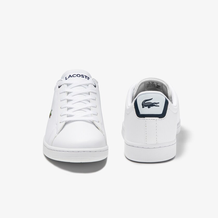 Tenis Lacoste Criança Branco Azul Marinho Carnaby Evo Mesh-lined Tonal Synthetic ZC8-82018V7