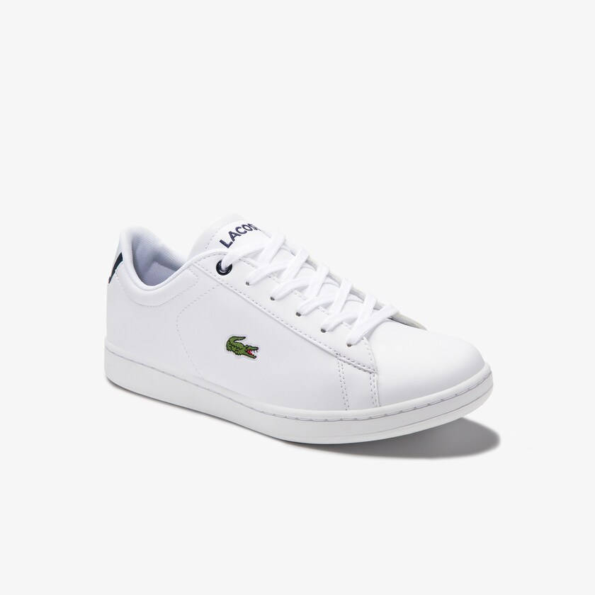 Tenis Lacoste Criança Branco Azul Marinho Carnaby Evo Mesh-lined Tonal Synthetic ZC8-82018V7