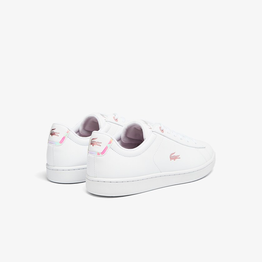 Tenis Lacoste Criança Branco Rosa Carnaby Evo Metallic Accent NV7-39113I0