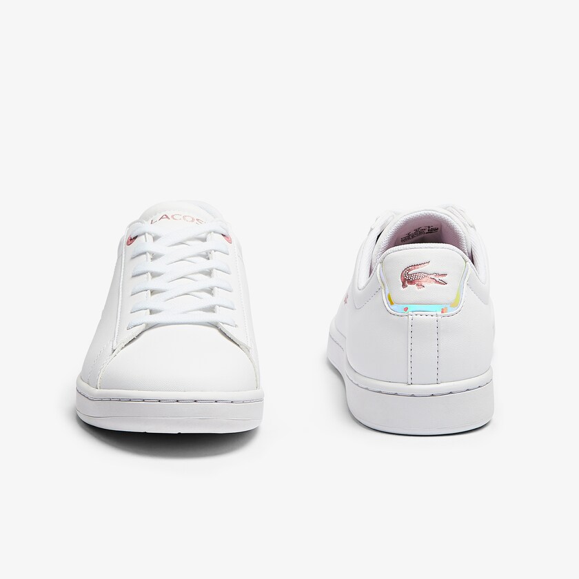 Tenis Lacoste Criança Branco Rosa Carnaby Evo Metallic Accent NV7-39113I0