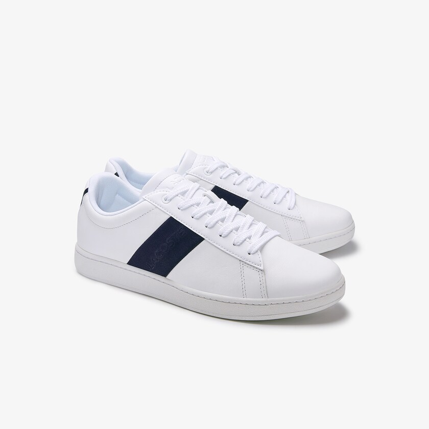 Tenis Lacoste Masculino Branco Azul Marinho Carnaby Evo Pigmented Leather GZ6-86058B1