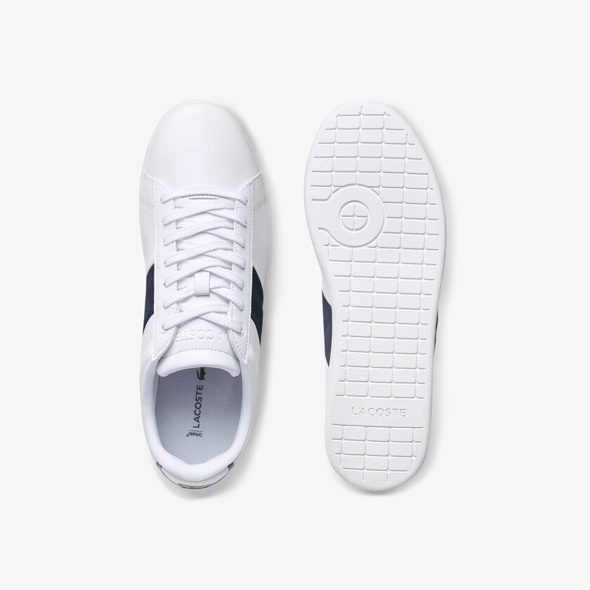Tenis Lacoste Masculino Branco Azul Marinho Carnaby Evo Pigmented Leather GZ6-86058B1