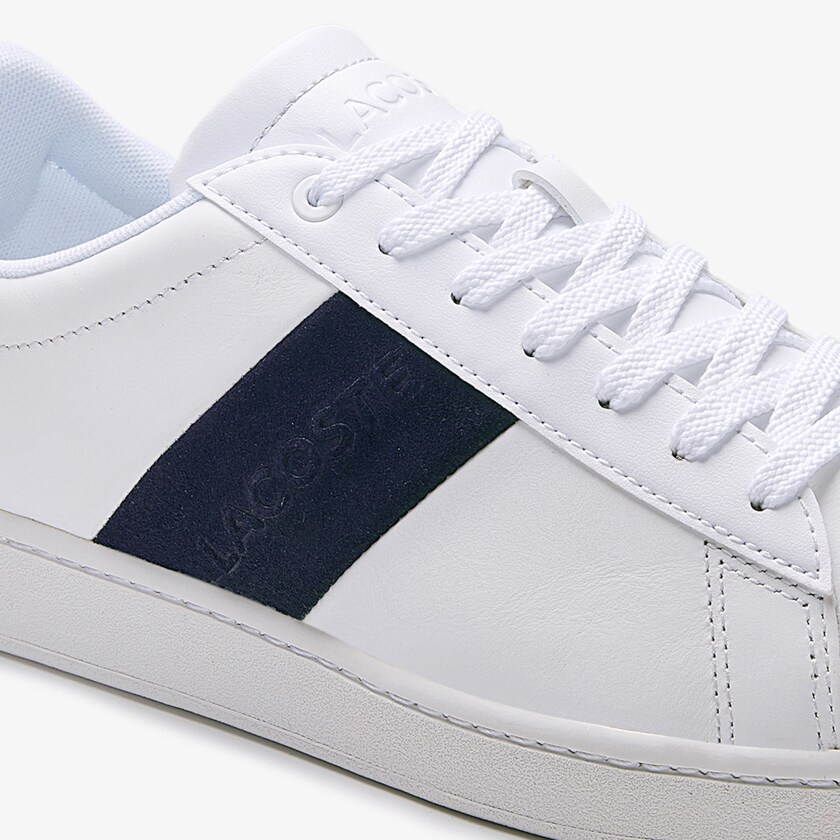 Tenis Lacoste Masculino Branco Azul Marinho Carnaby Evo Pigmented Leather GZ6-86058B1