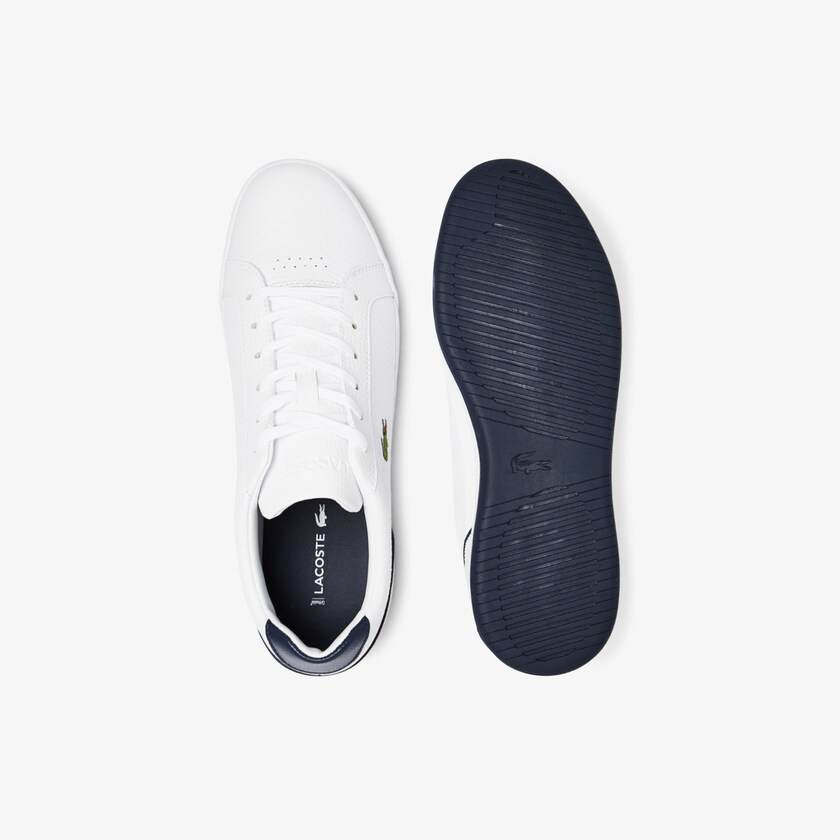 Tenis Lacoste Masculino Branco Azul Marinho Challenge Leather YW2-90389H2