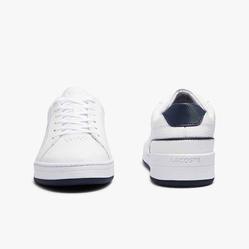 Tenis Lacoste Masculino Branco Azul Marinho Challenge Leather YW2-90389H2