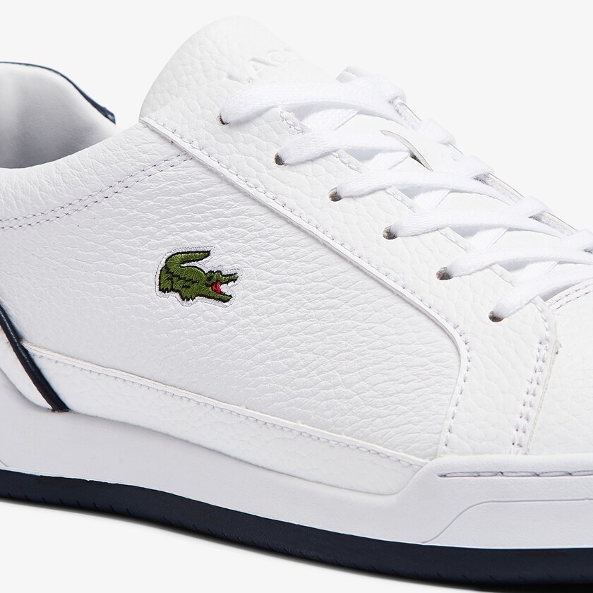 Tenis Lacoste Masculino Branco Azul Marinho Challenge Leather YW2-90389H2