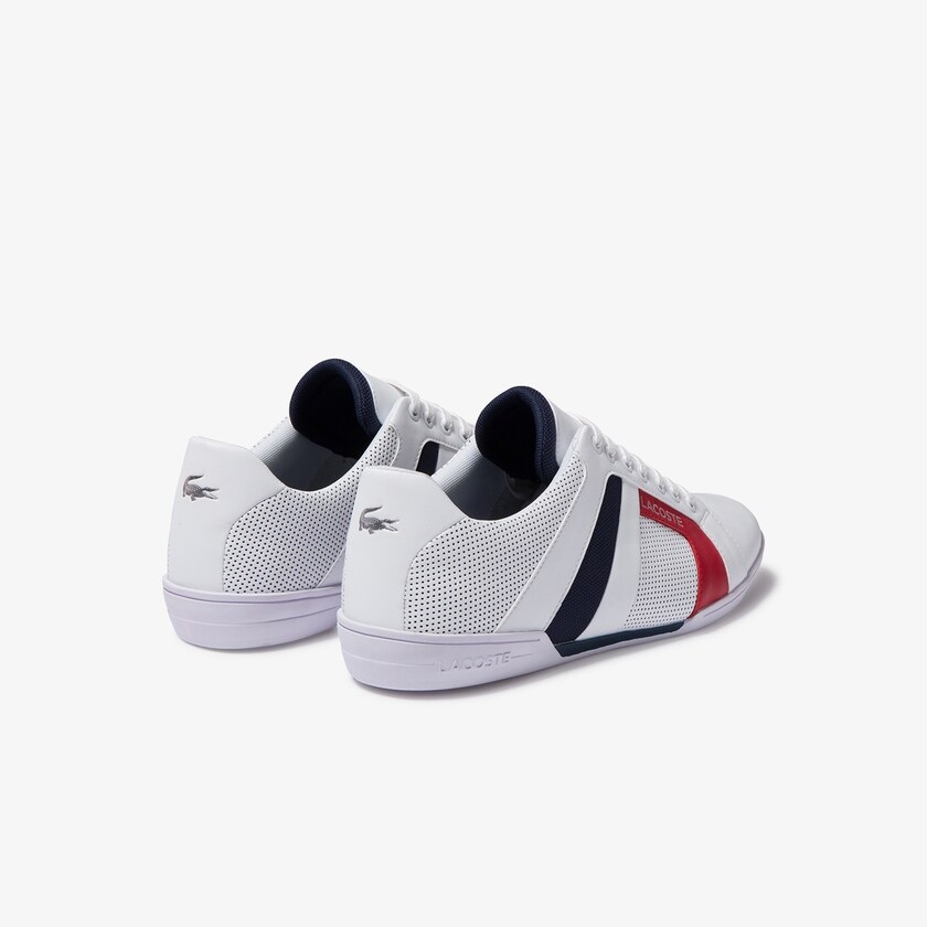 Tenis Lacoste Masculino Branco Azul Marinho Chaymon Club Leather and Mesh CM3-05880W7