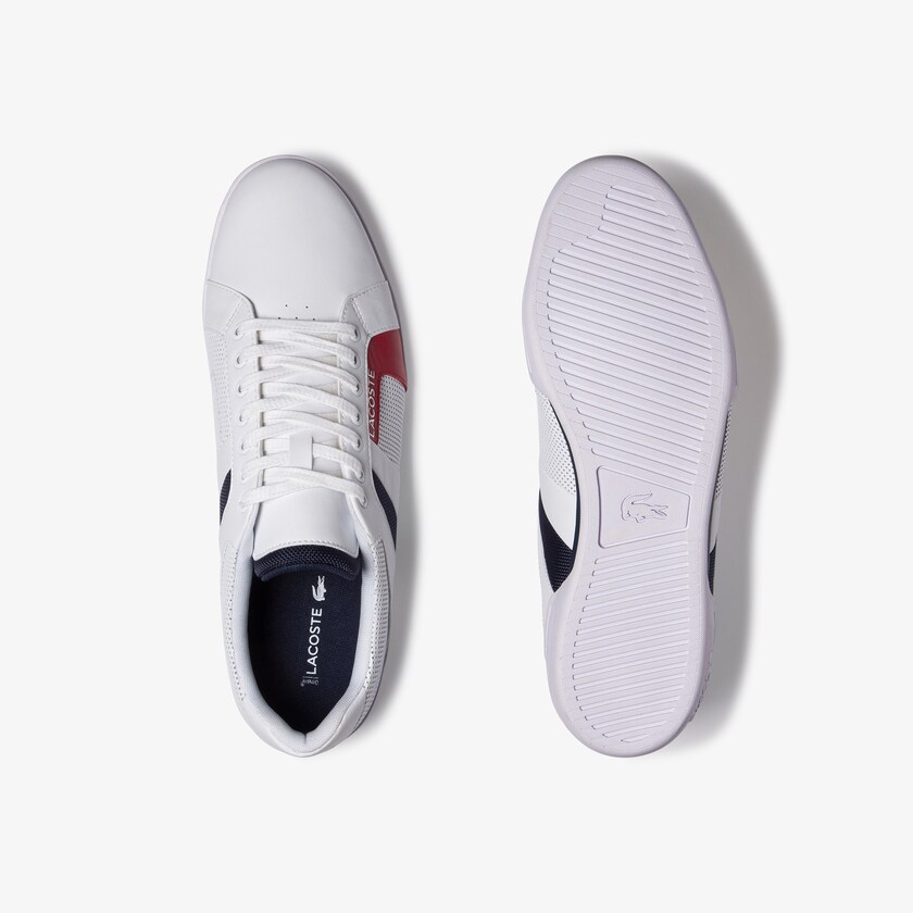 Tenis Lacoste Masculino Branco Azul Marinho Chaymon Club Leather and Mesh CM3-05880W7