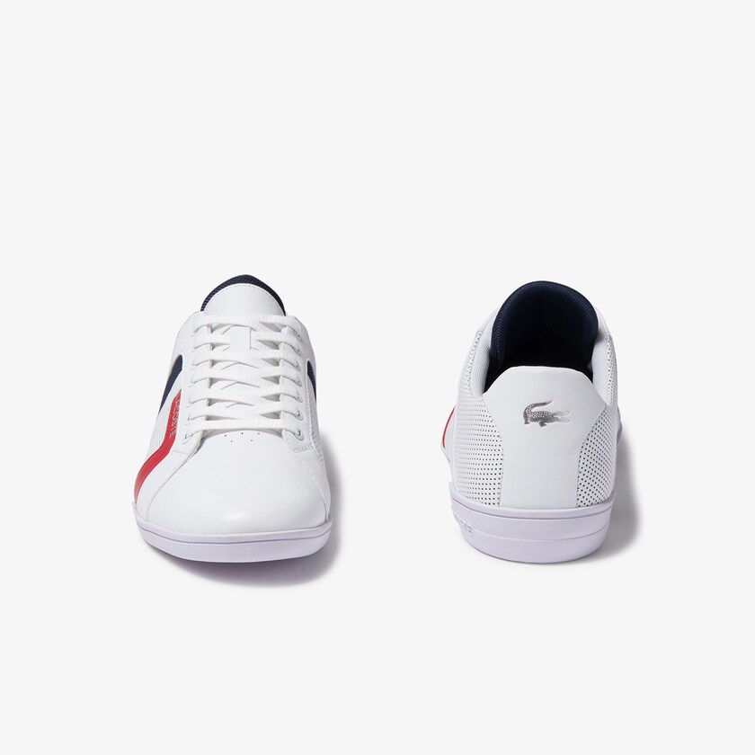 Tenis Lacoste Masculino Branco Azul Marinho Chaymon Club Leather and Mesh CM3-05880W7